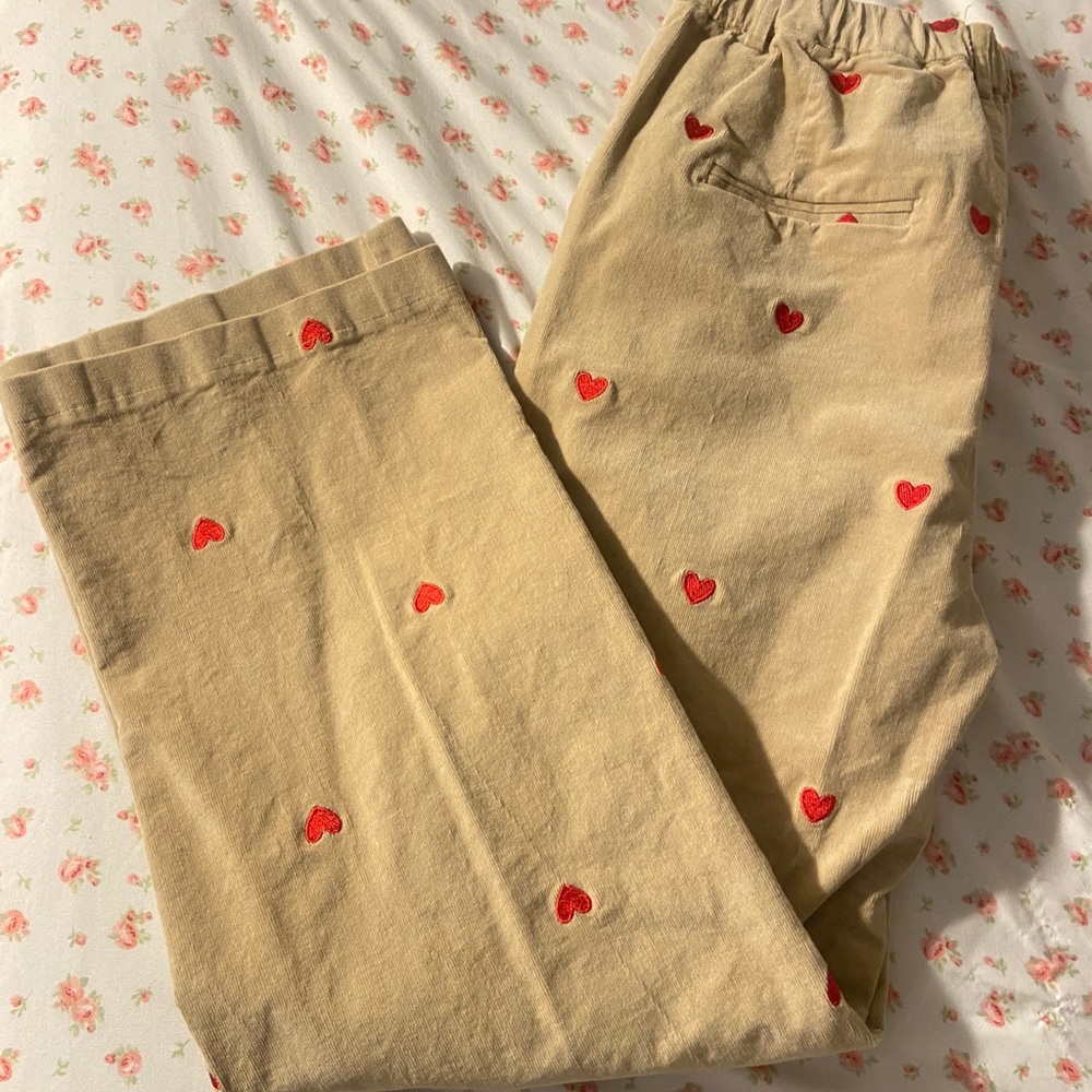 CIDER Women Corduroy heart pants❣️